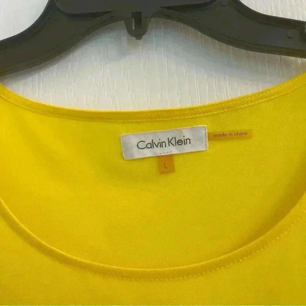 Calvin Klein Striped Tank Top (Yellow, Black and, White) - Picture 4 of 6